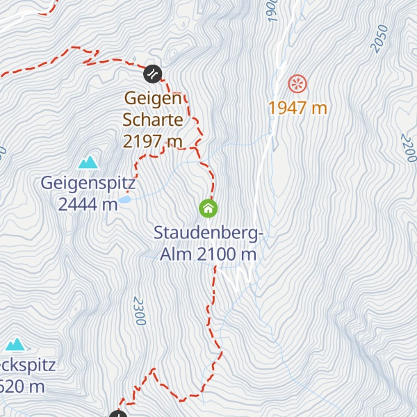 Map of Staudenberg-Alm