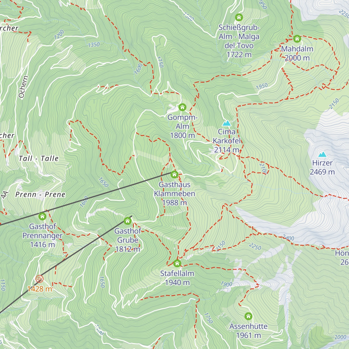 Gasthaus Klammeben map