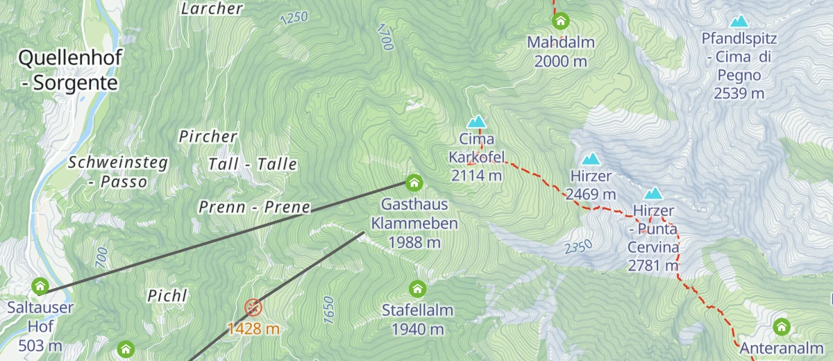 Passeggiata alpestre ai piedi del monte Hirzer