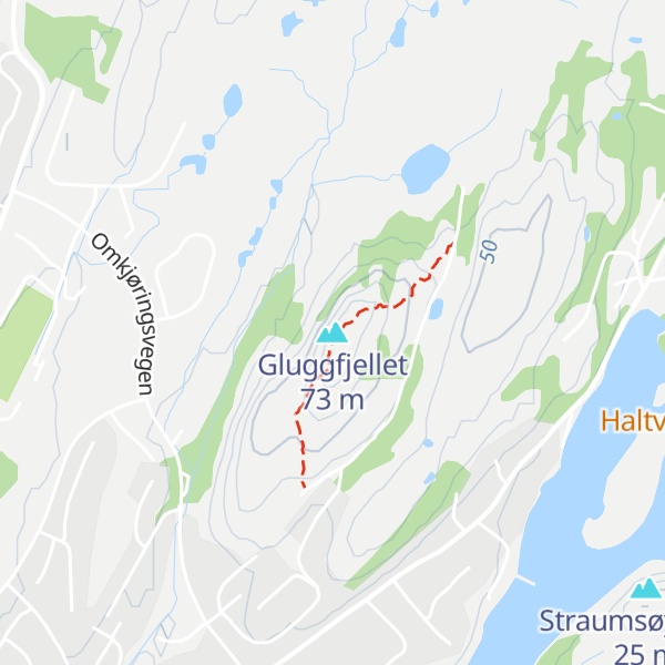 Map of Gluggfjellet