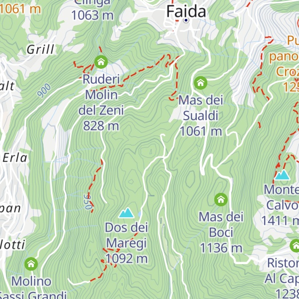 Map of Dos Entrà i Crozzi