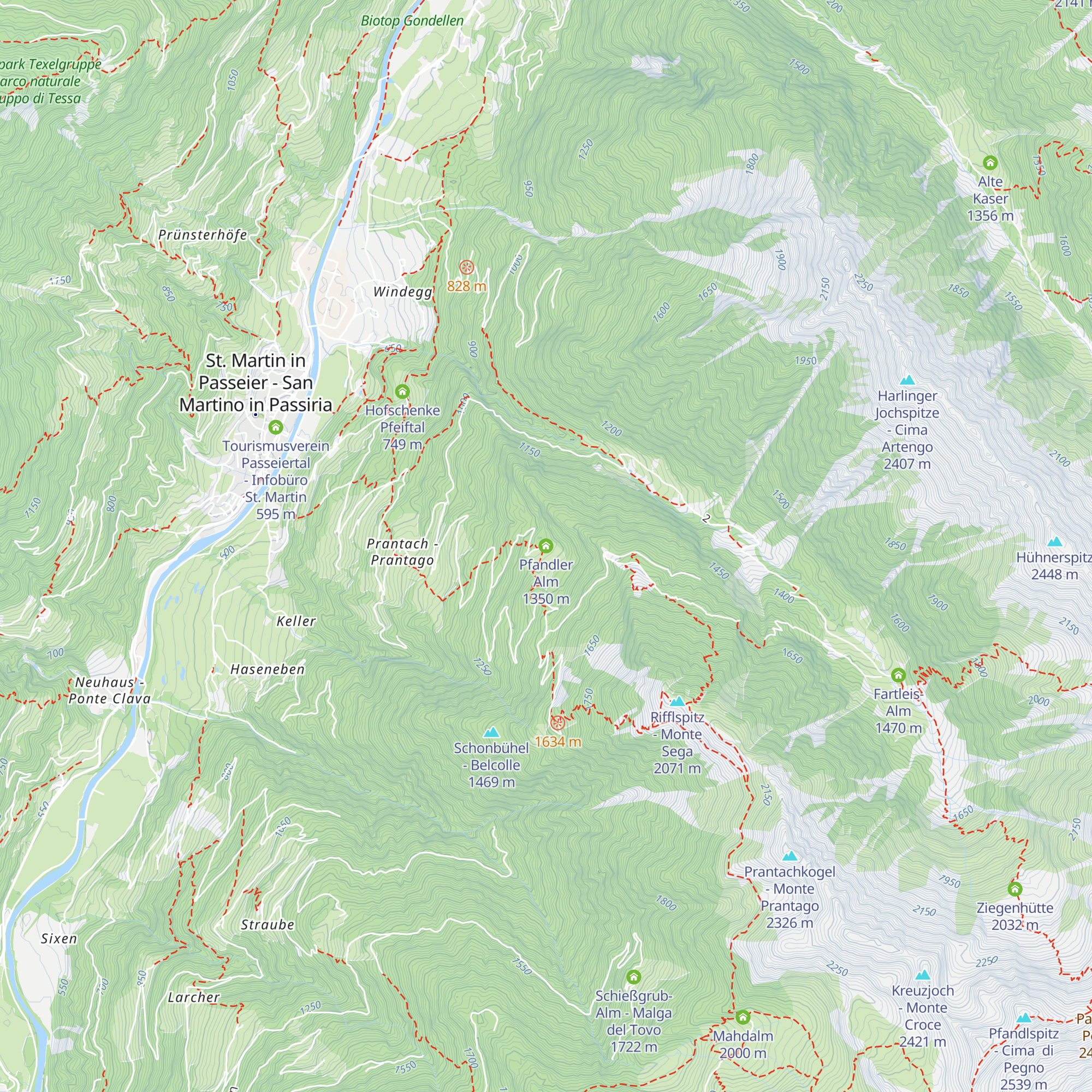 Pfandler Alm map