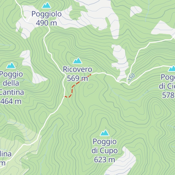 Map of Poggio della Bugaccia