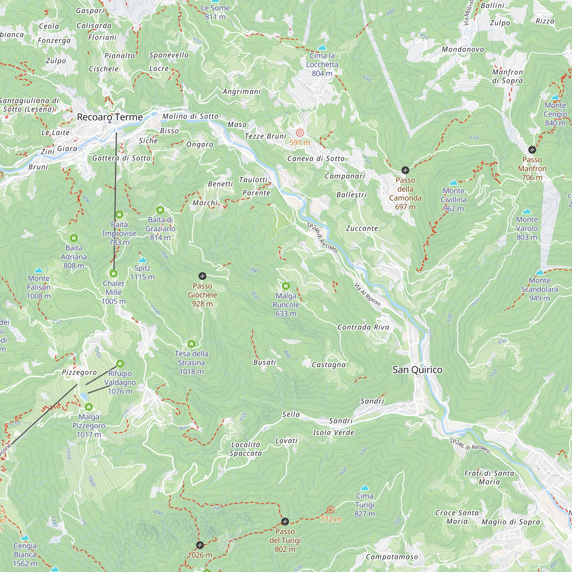 Malga Runcole map