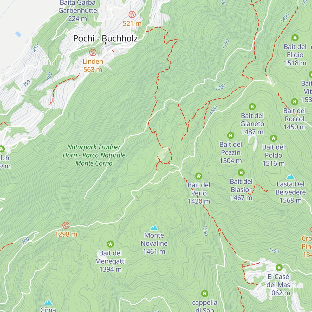Rifugio Potzmauer map