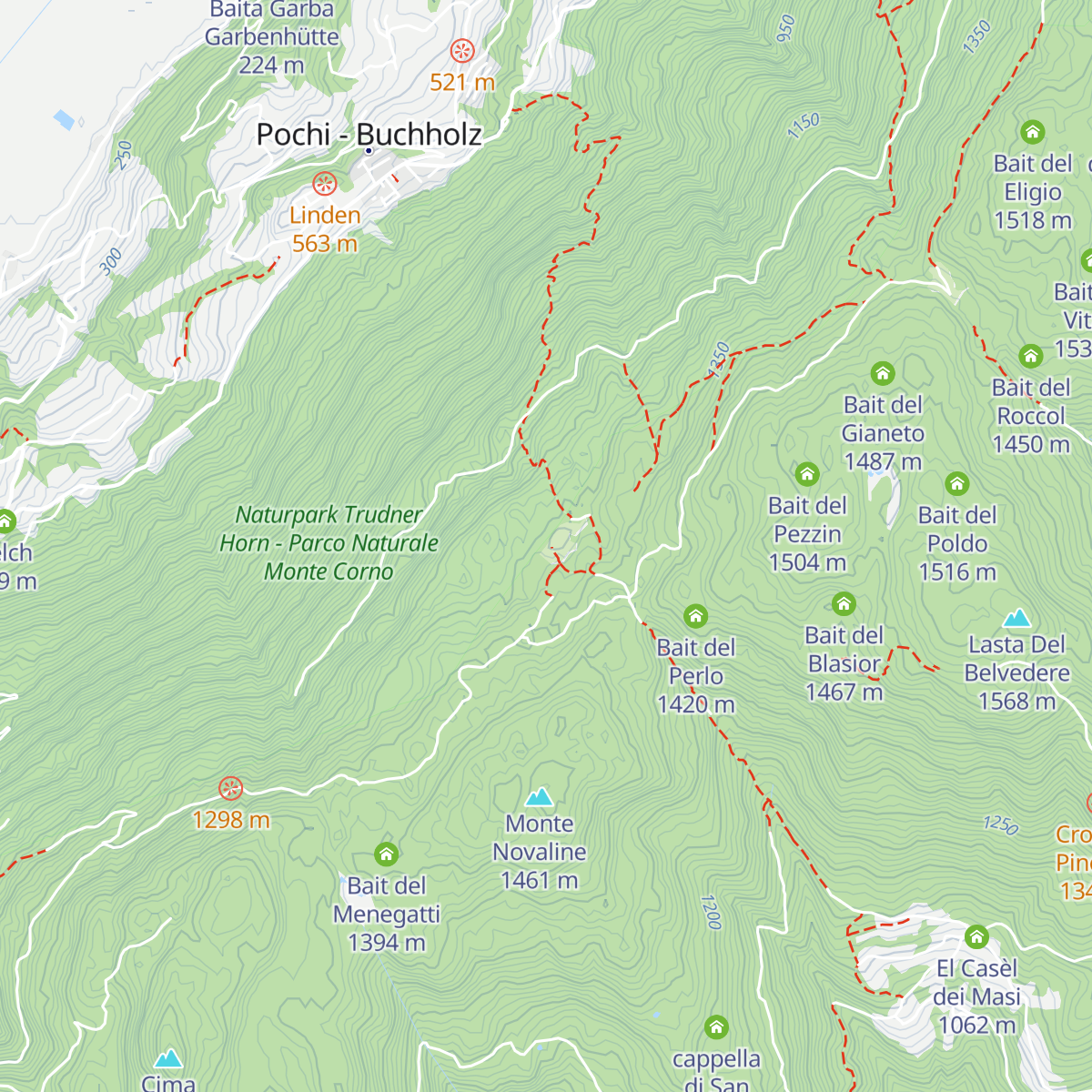 Rifugio Potzmauer map