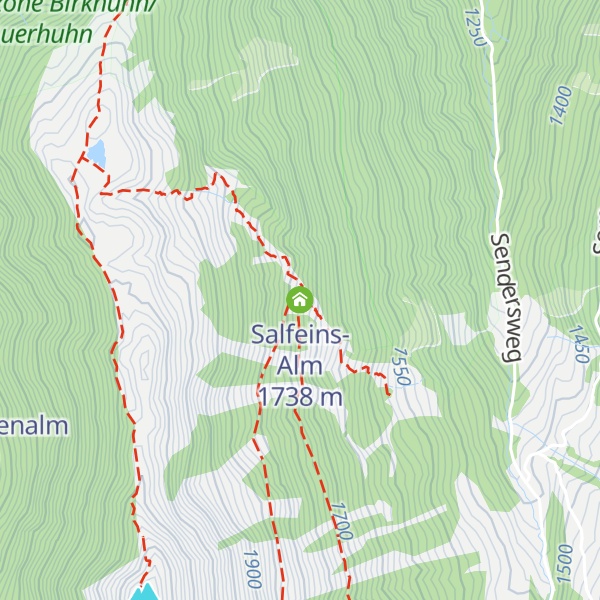 Map of Salfeins-Alm
