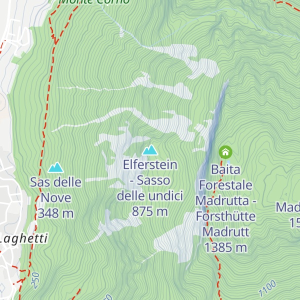 Map of Elferstein - Sasso delle undici