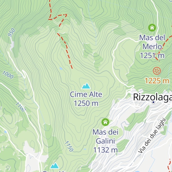 Map of Cime Alte
