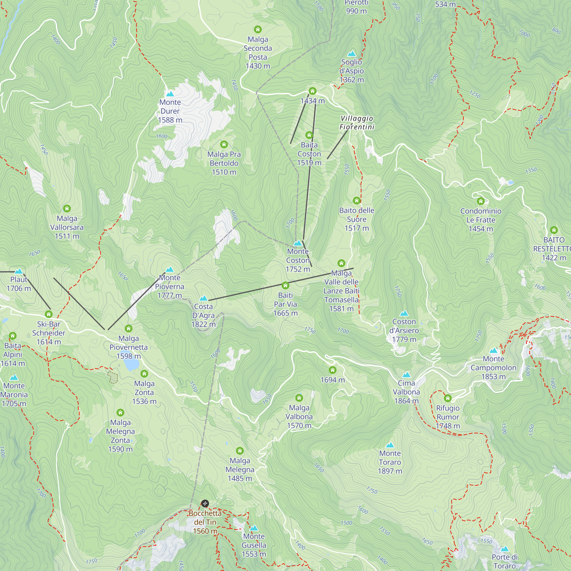 Baiti Par Via map