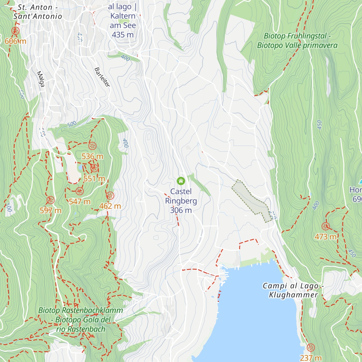 Castel Ringberg map