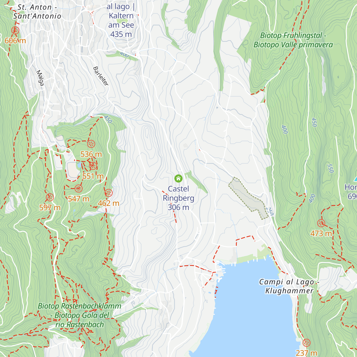 Castel Ringberg map