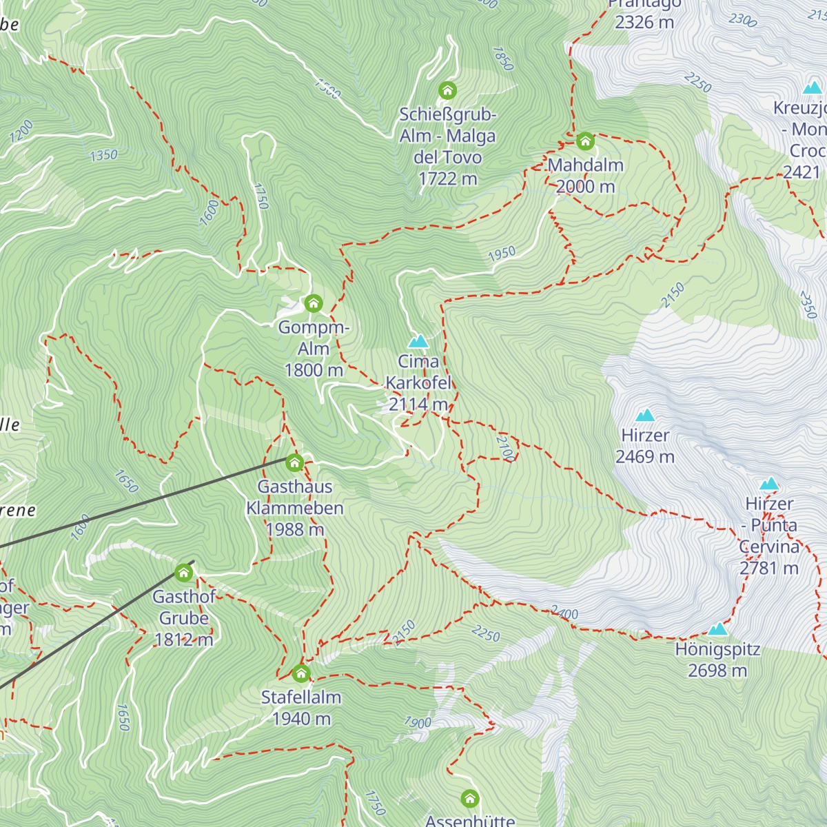 Resegger Alm map