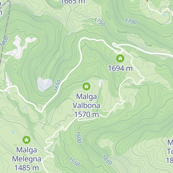 Map of Malga Valbona