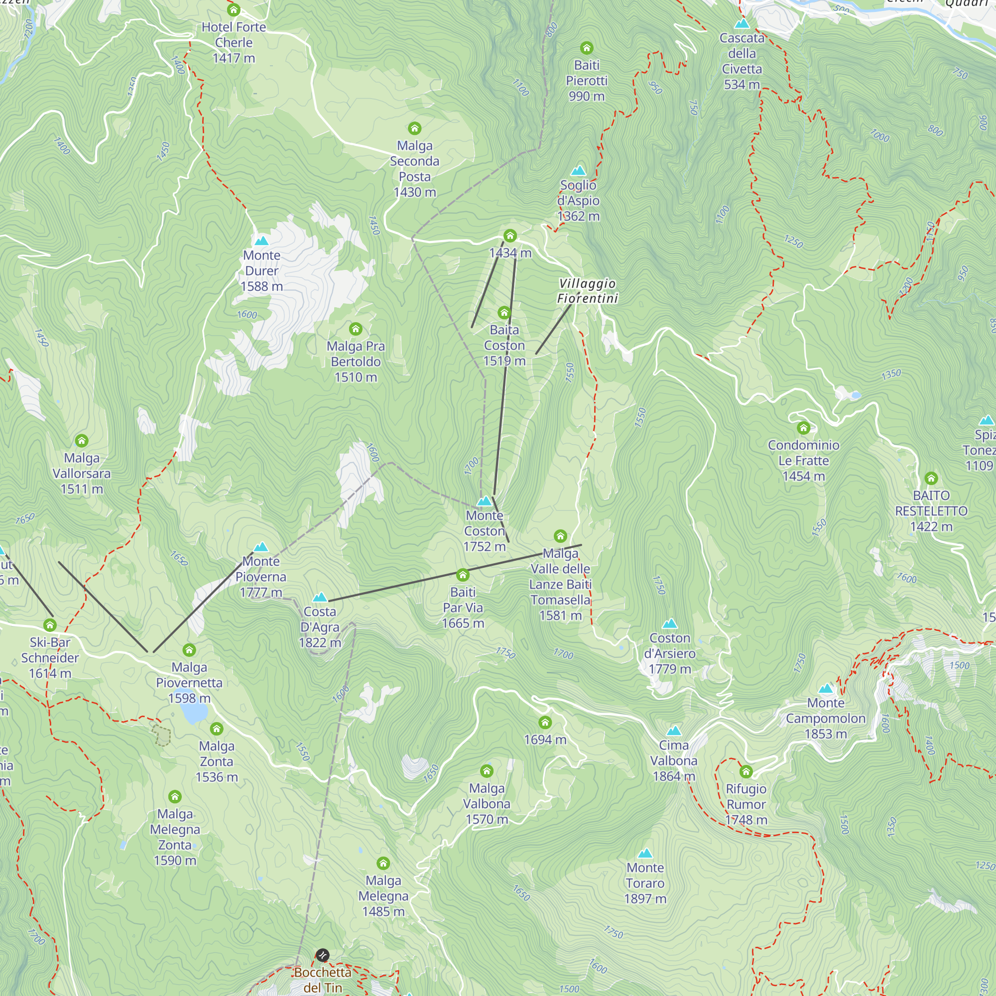 Baita Dos Del Gal map