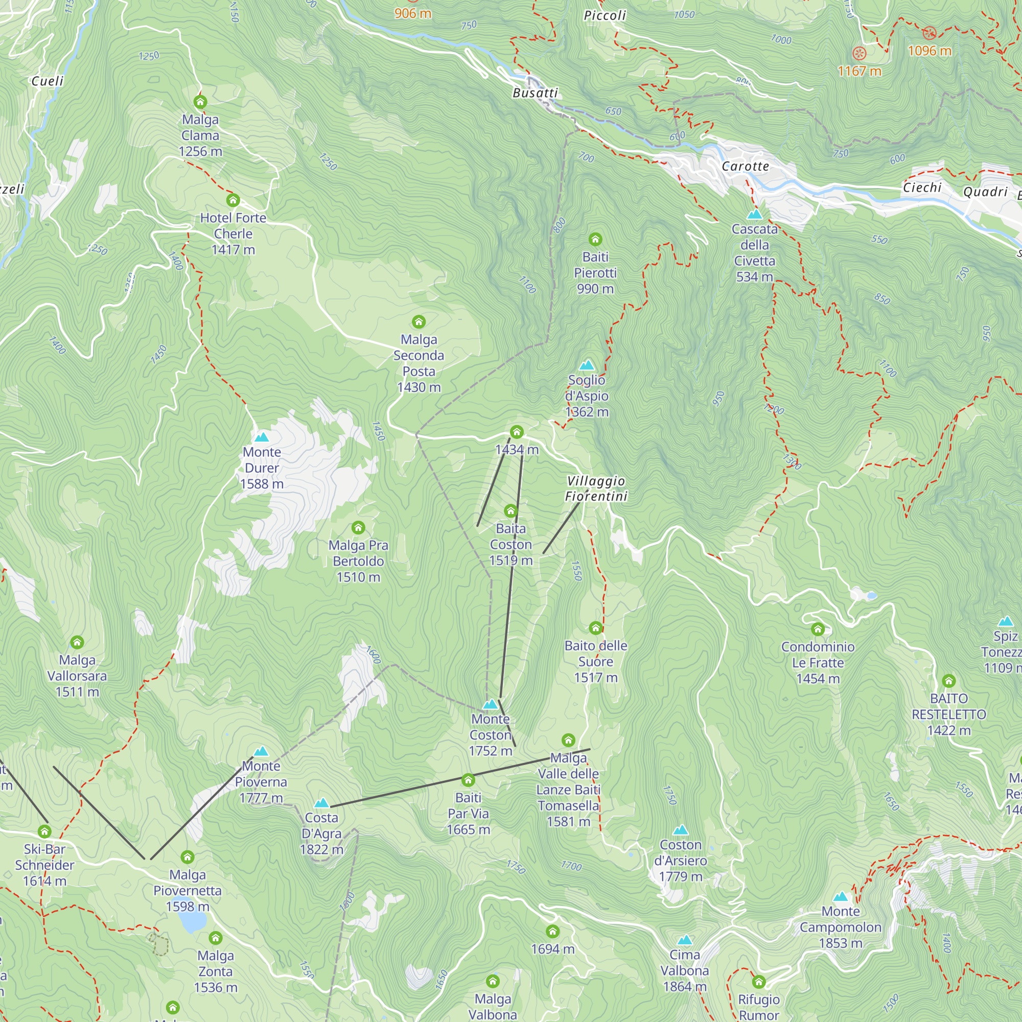 Baita Coston map