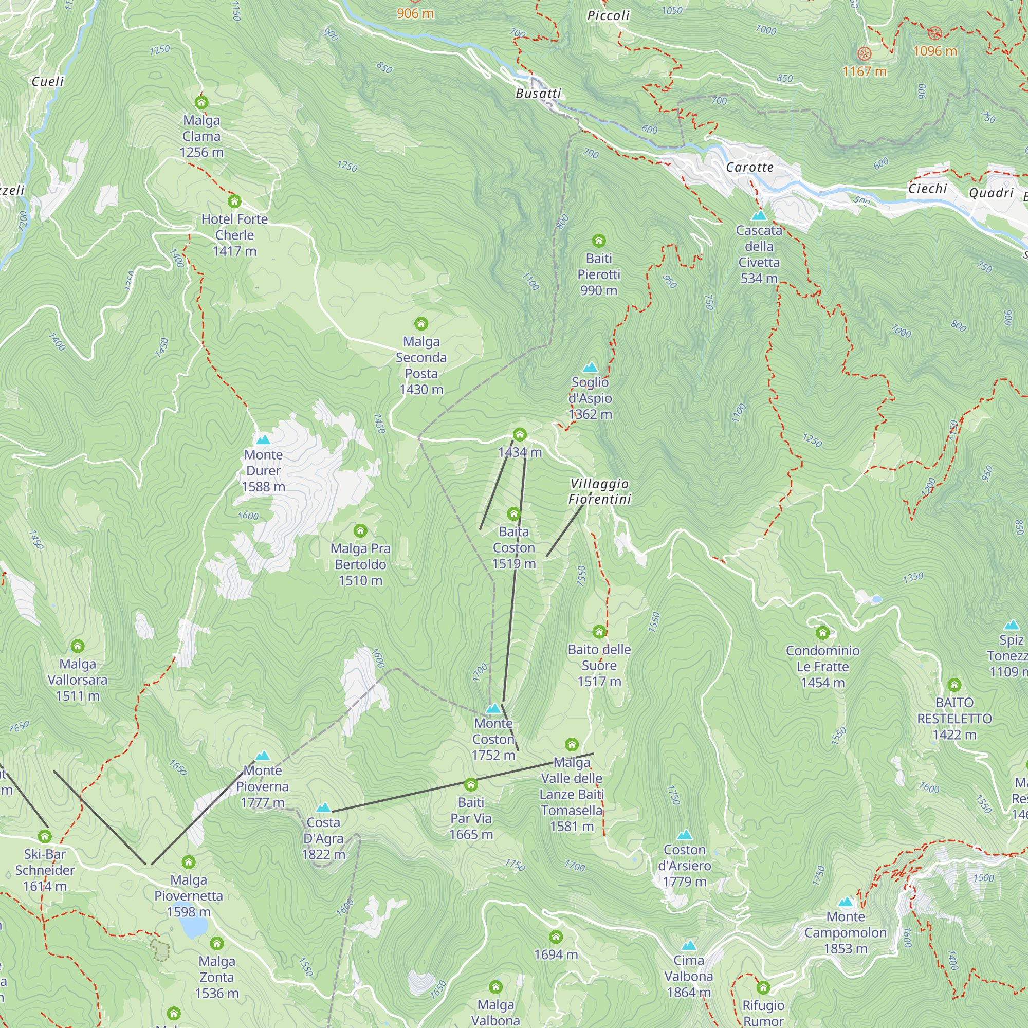 Baita Coston map