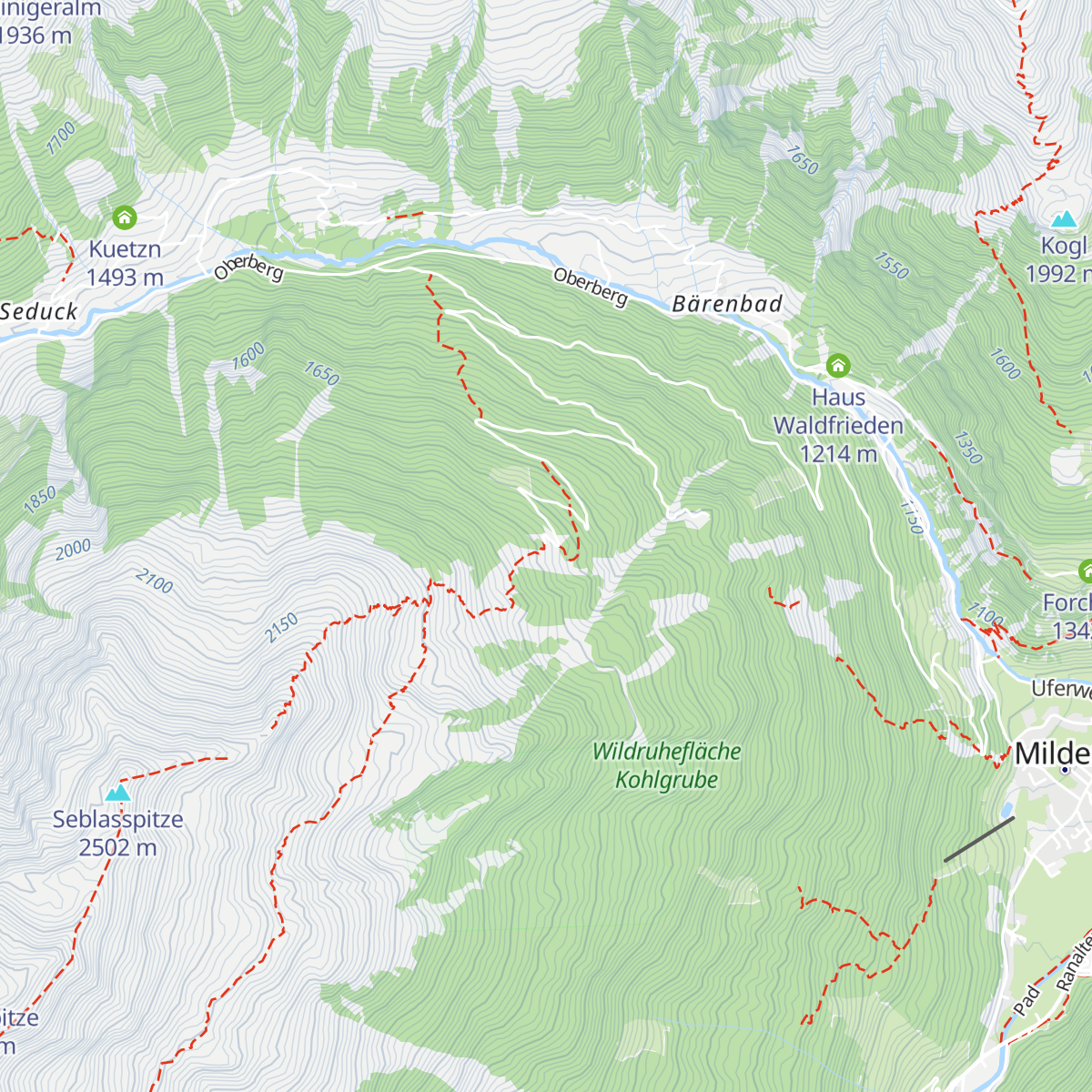 Brandstatt Alm map