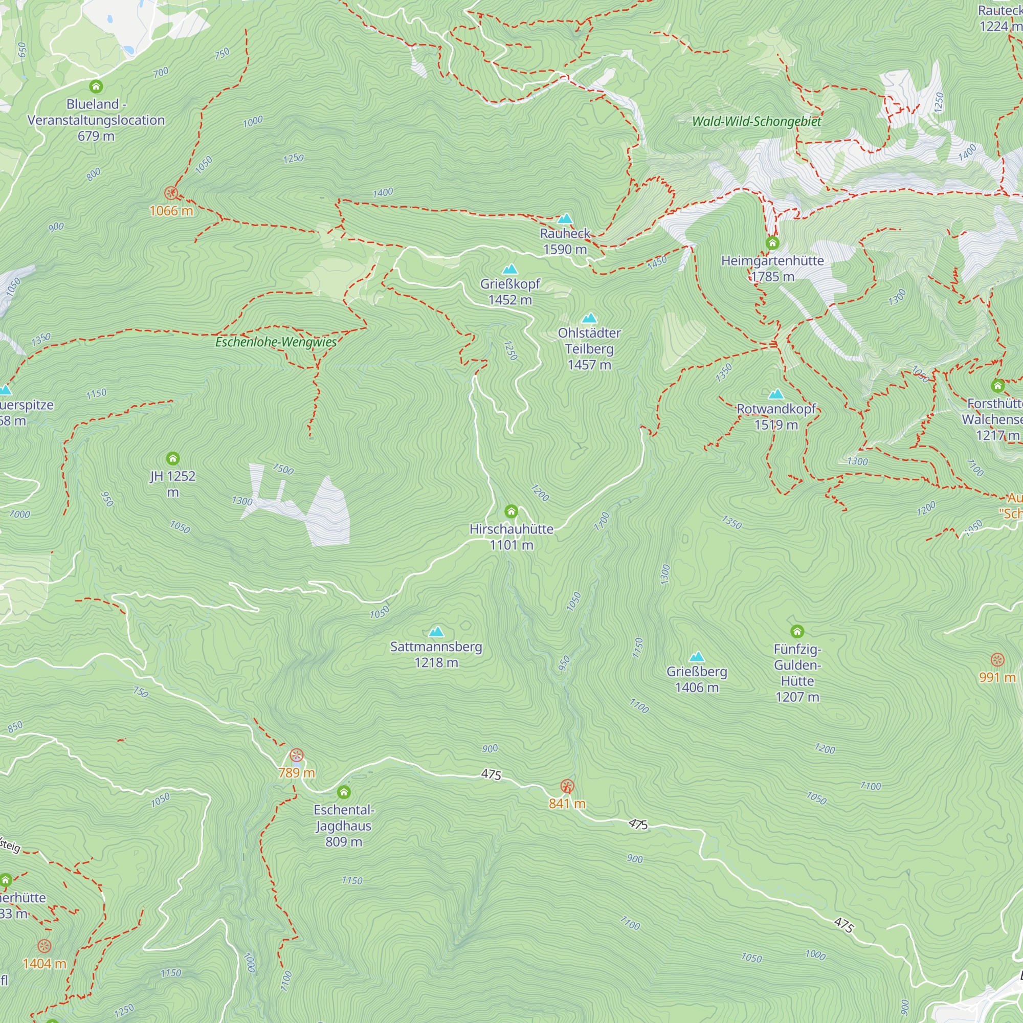 Hirschauhütte map