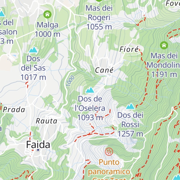 Map of Dos de l'Oselera