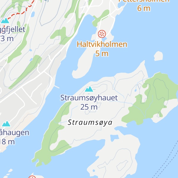 Map of Straumsøyhauet