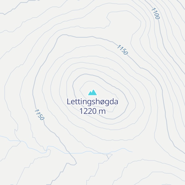 Map of Lettingshøgda