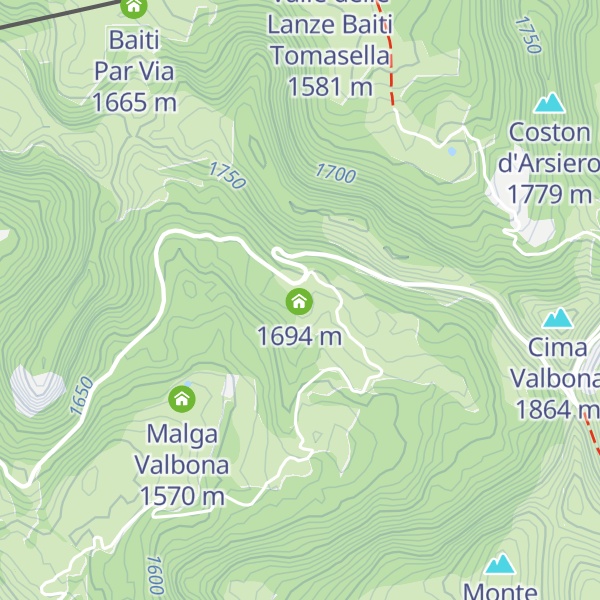 Map of Rifugio Valbona