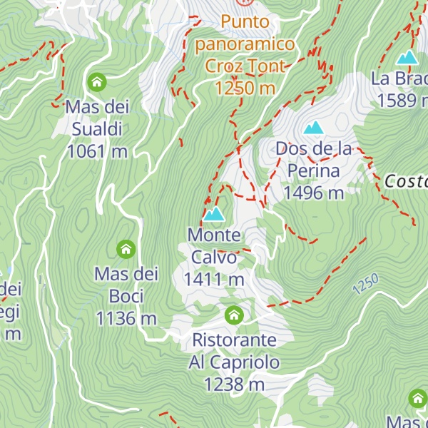 Map of Monte Calvo