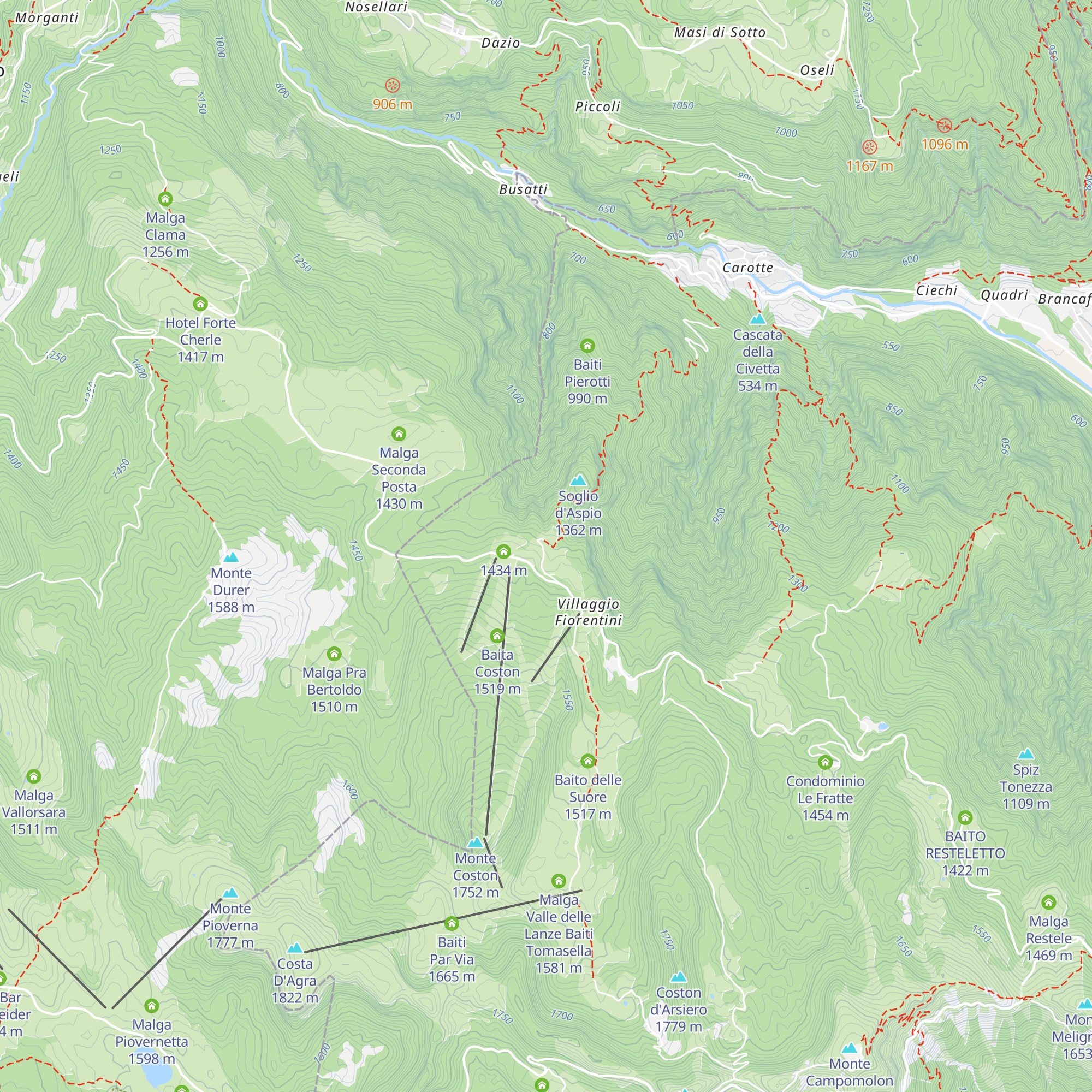 Baita al sole map