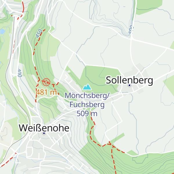 Map of Mönchsberg/ Fuchsberg