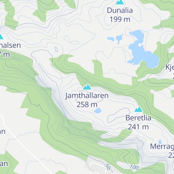 Map of Jamthallaren