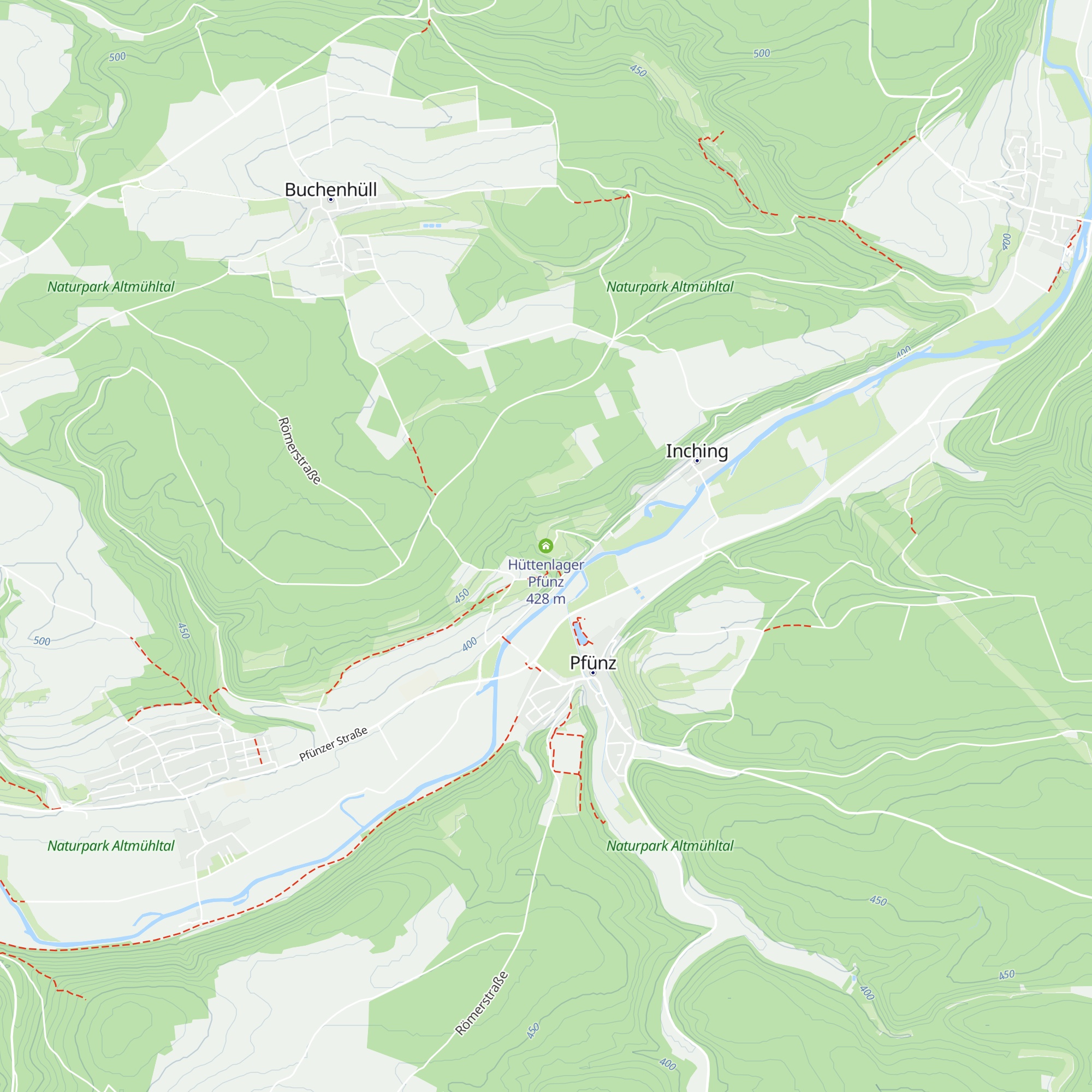 Hüttenlager Pfünz map
