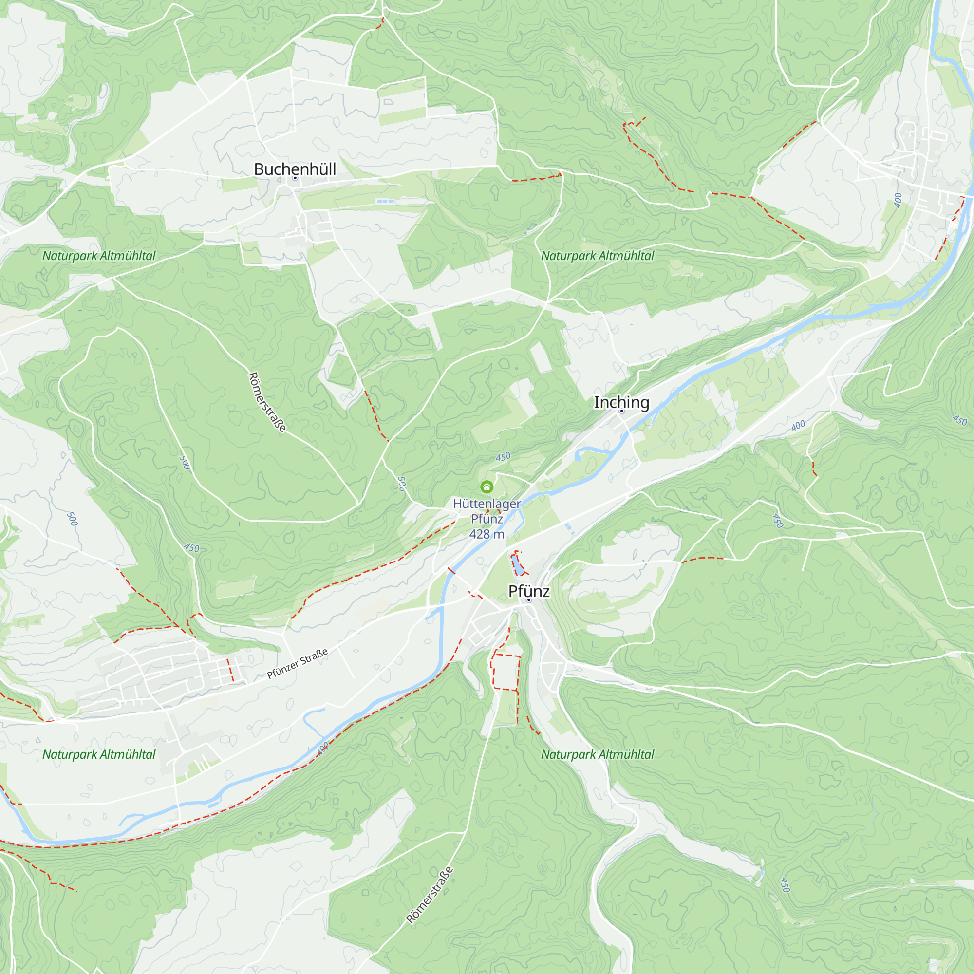 Hüttenlager Pfünz map