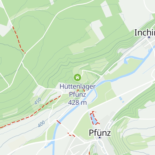 Map of Hüttenlager Pfünz