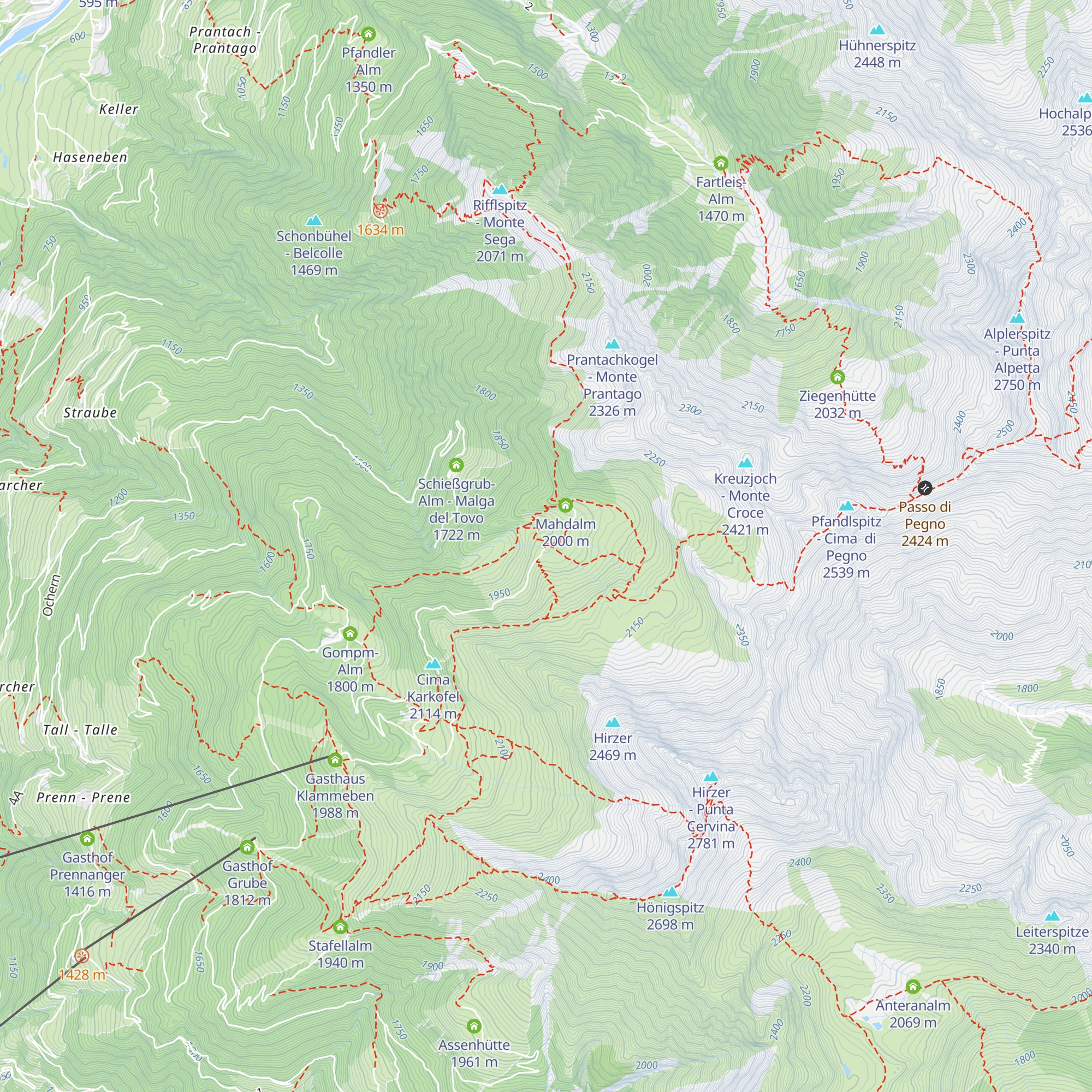 Hintereggalm map