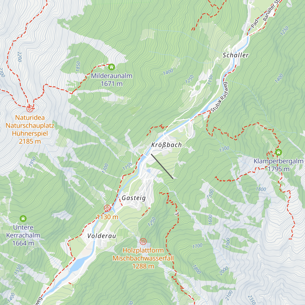 Skialm Krößbach map