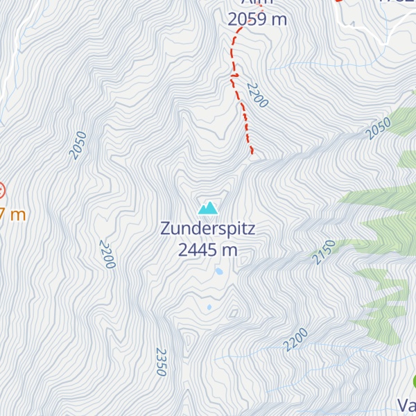 Map of Zunderspitz