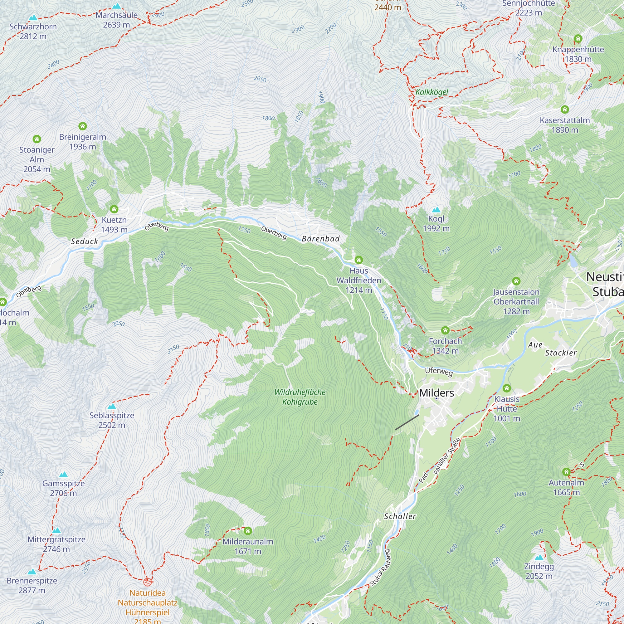 Auffangalm map