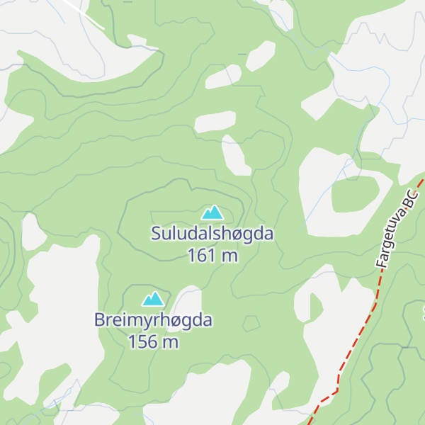 Map of Suludalshøgda