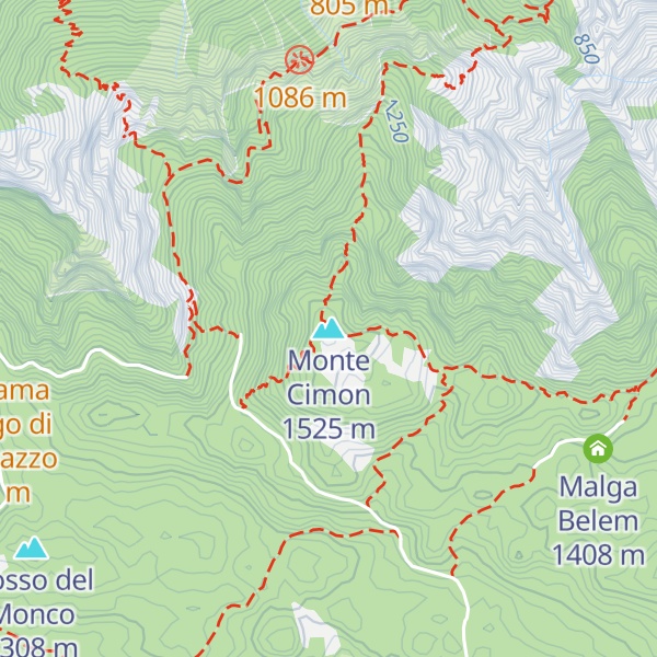 Map of Monte Cimon