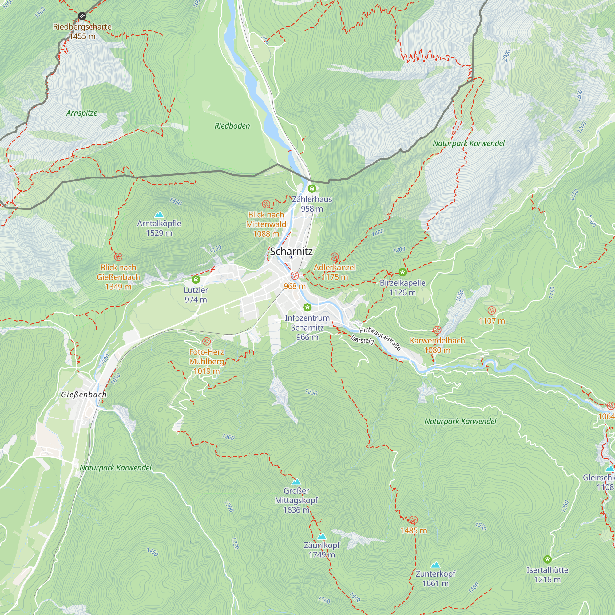 Infozentrum Scharnitz map