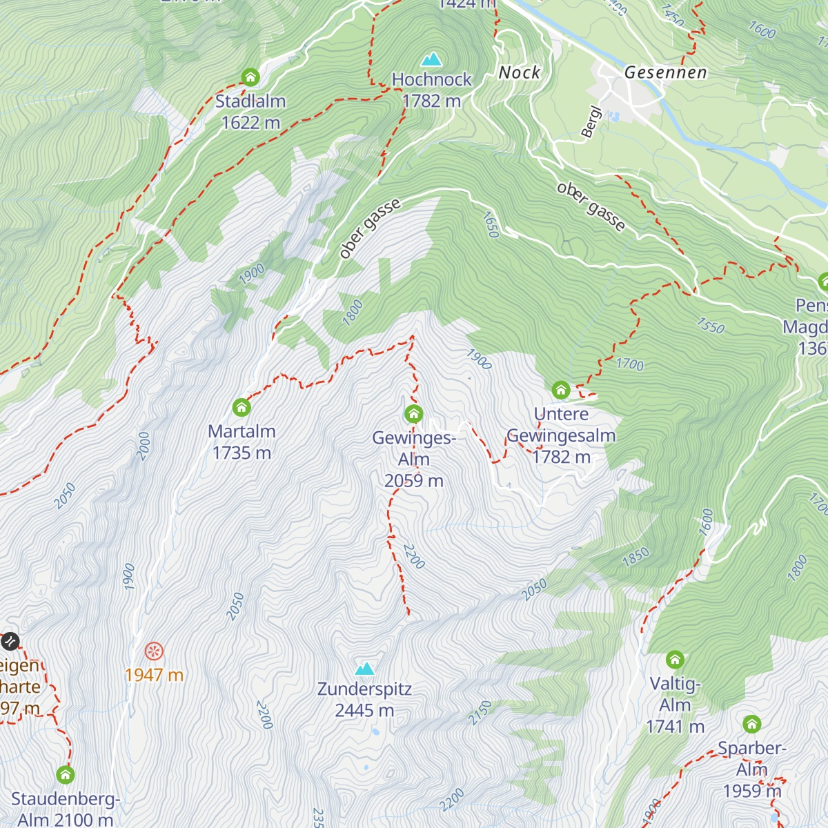 Gewinges-Alm map