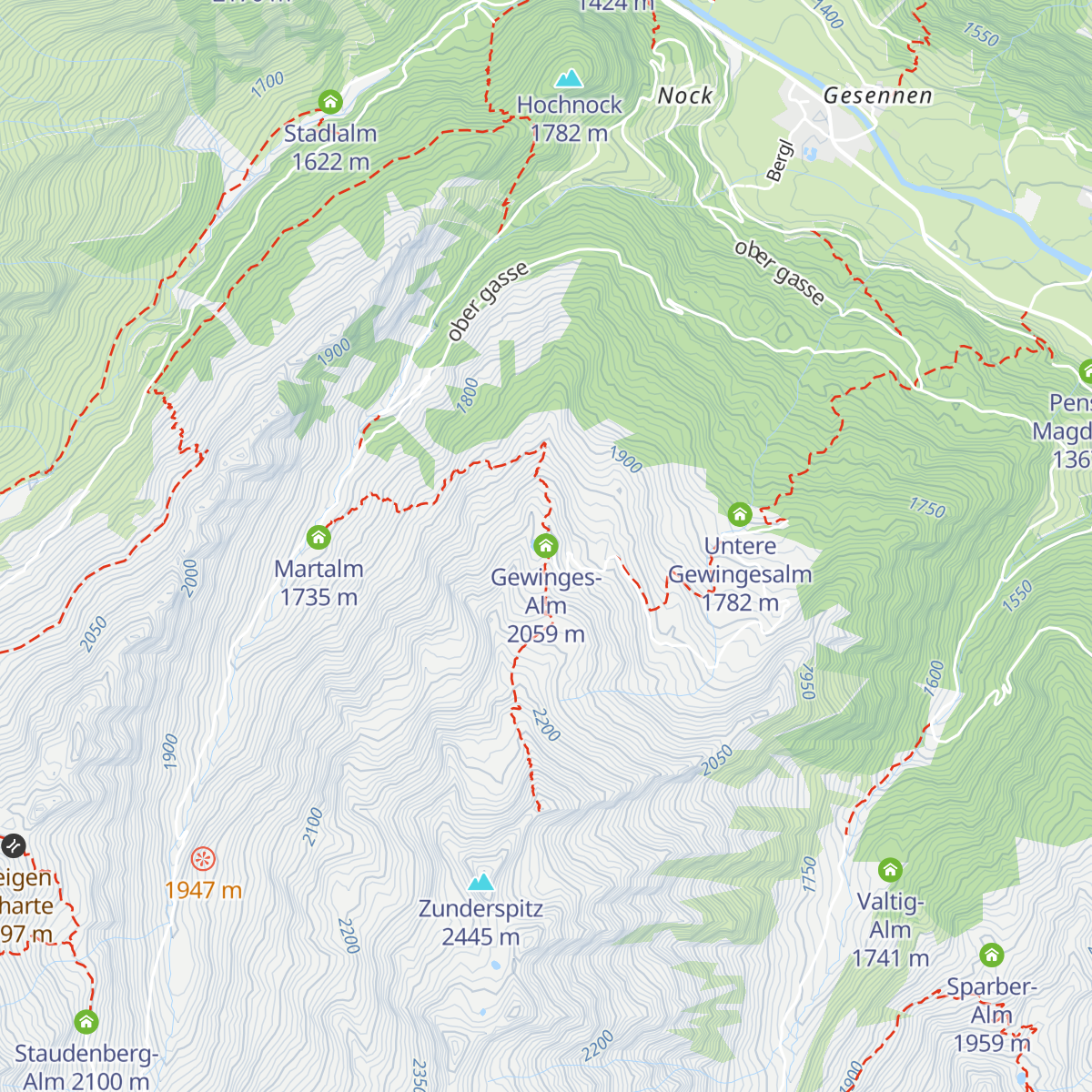 Gewinges-Alm map