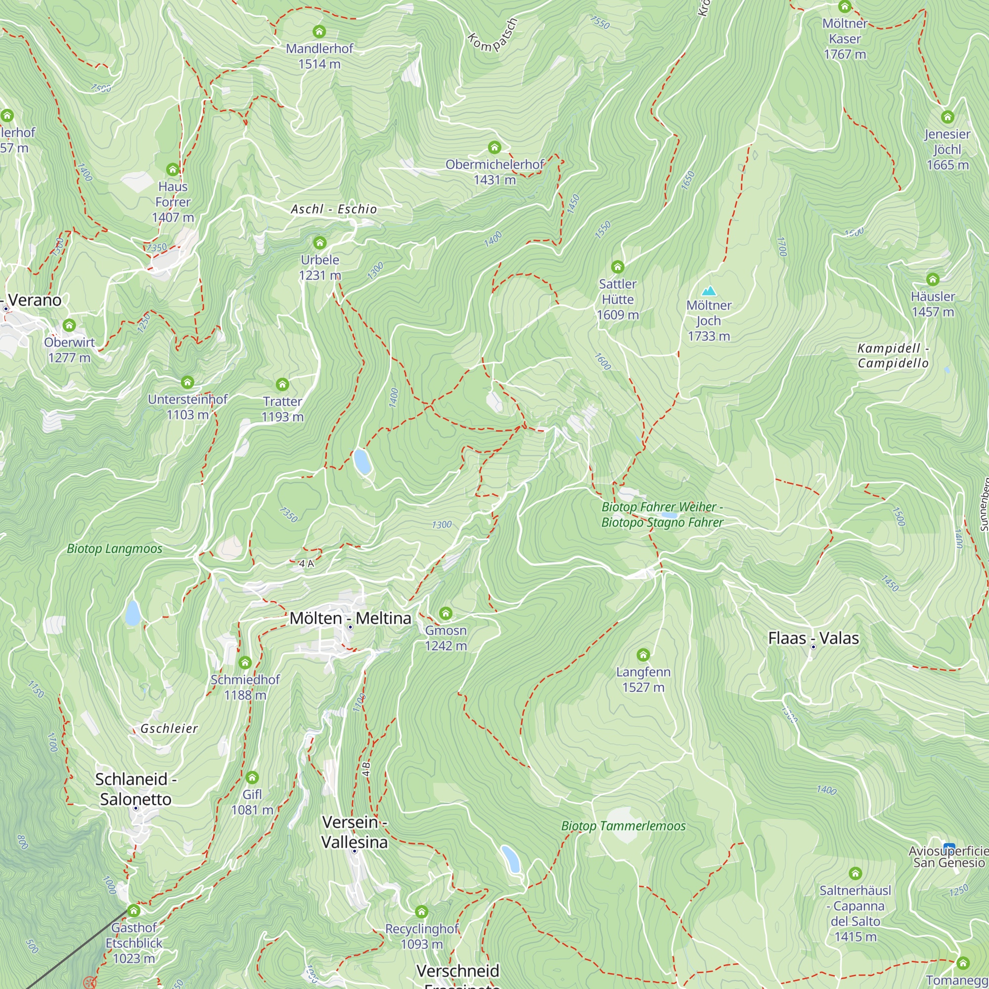 Linger Alm map