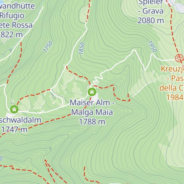 Map of Maiser Alm - Malga Maia