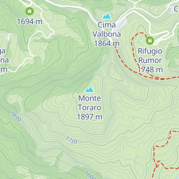 Map of Monte Toraro