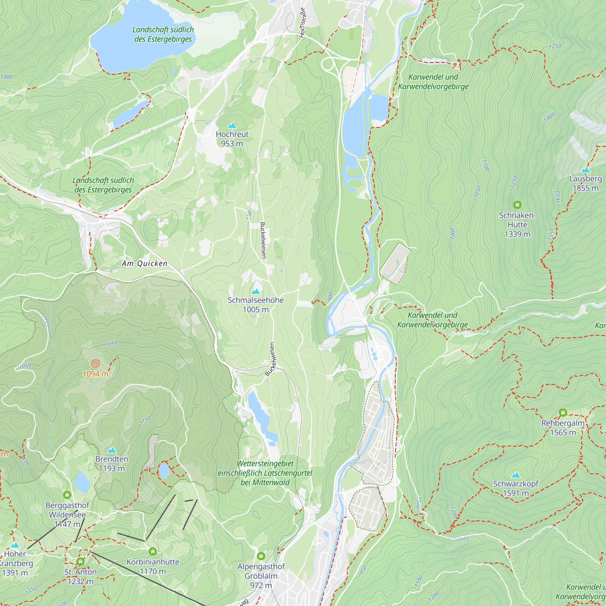 Jugendherberge Mittenwald map