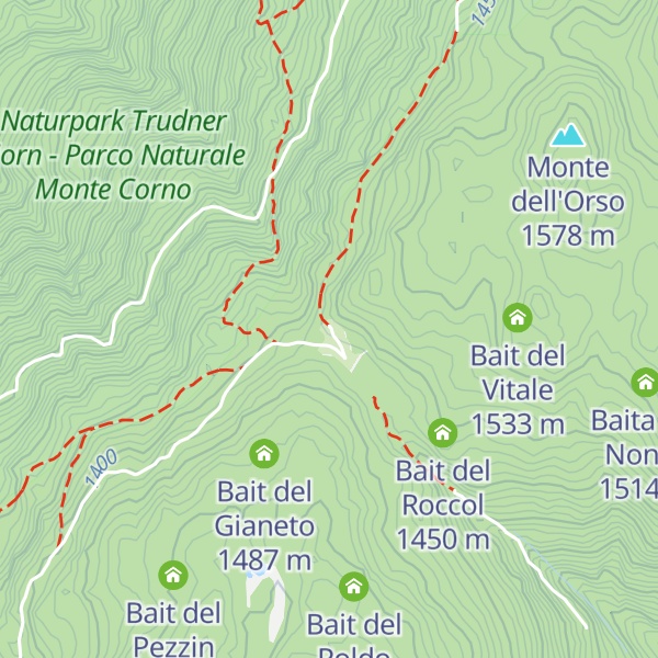Map of Bait del Zucherin