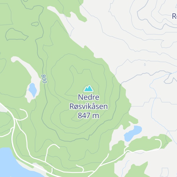 Map of Nedre Røsvikåsen