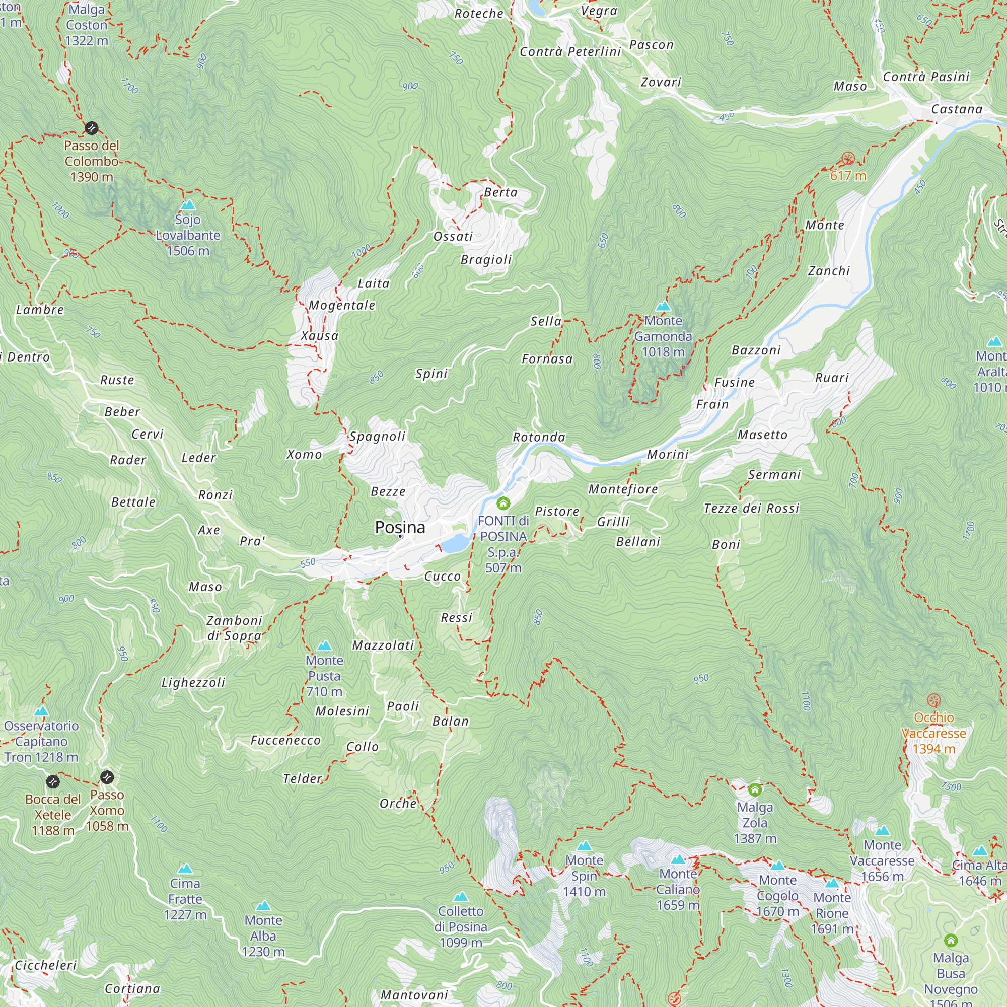 FONTI di POSINA S.p.a. map
